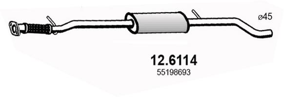 Mittelschalldämpfer Asso 12.6114 von Asso