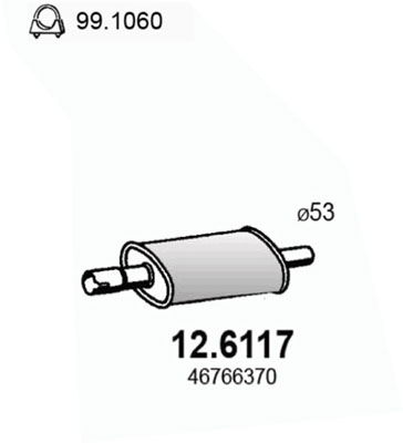 Mittelschalldämpfer Asso 12.6117 von Asso