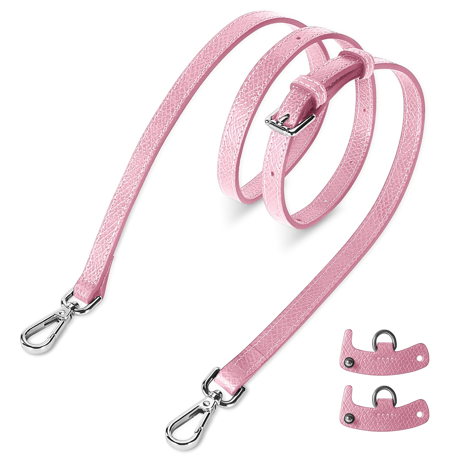 Astonatick Schultergurt für Longchamp Tasche Damen, Schulterriemen aus Leder für Minitaschen, No-Punch & Verstellbare, Umhängegurt mit 2 Stück Schultergurtadapter für Lepliage, Hell-Pink Astonatick Schultergurt für Longchamp Tasche Damen, Schulterriemen aus Leder für Minitaschen, No-Punch & Verstellbare, Umhängegurt mit 2 Stück Schultergurtadapter für Lepliage, Hell-Pink von Astonatick