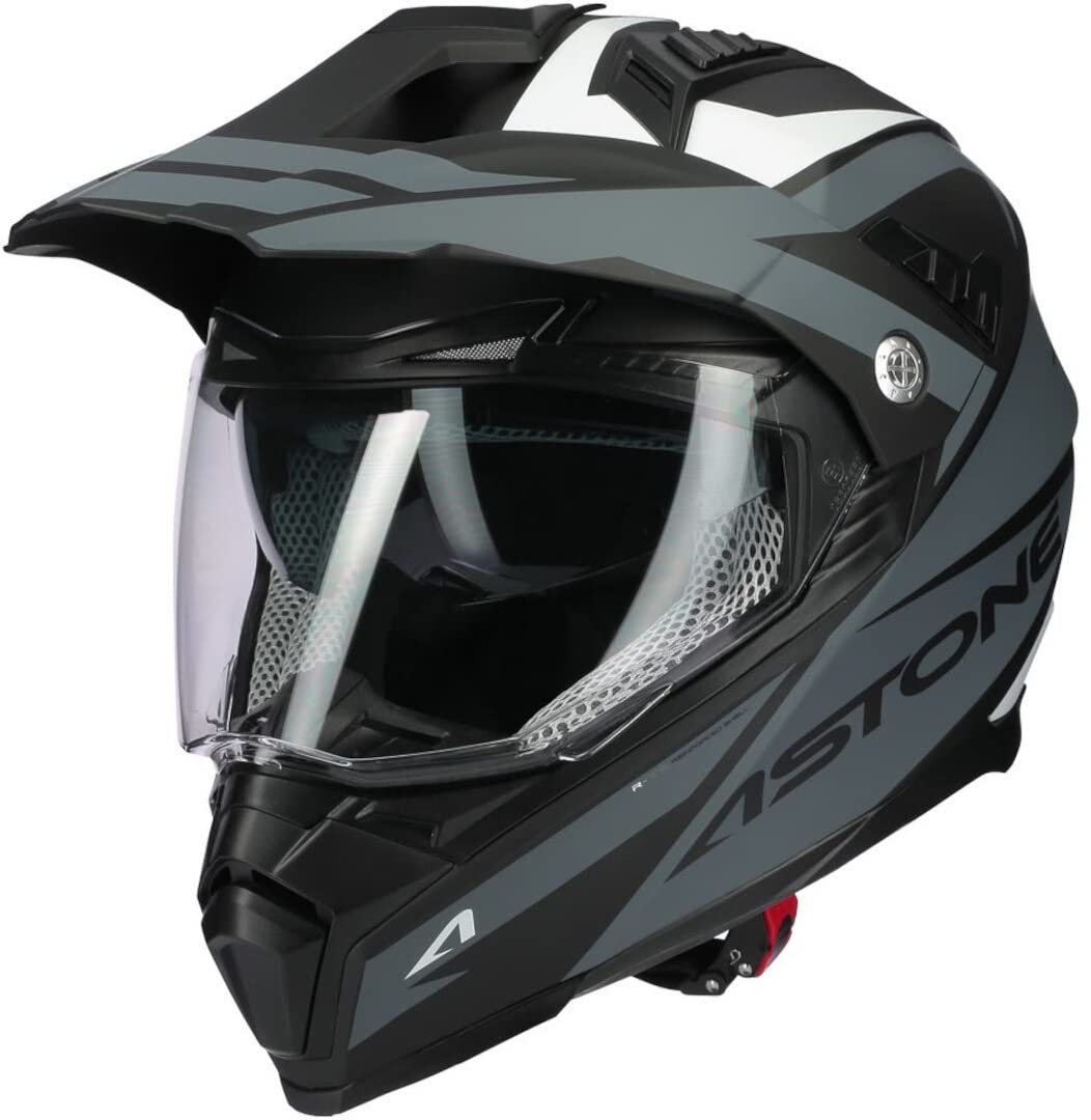 ASTONE, Casque Crossmax Ouragan, schwarzmat grau, XXL von Astone Helmets