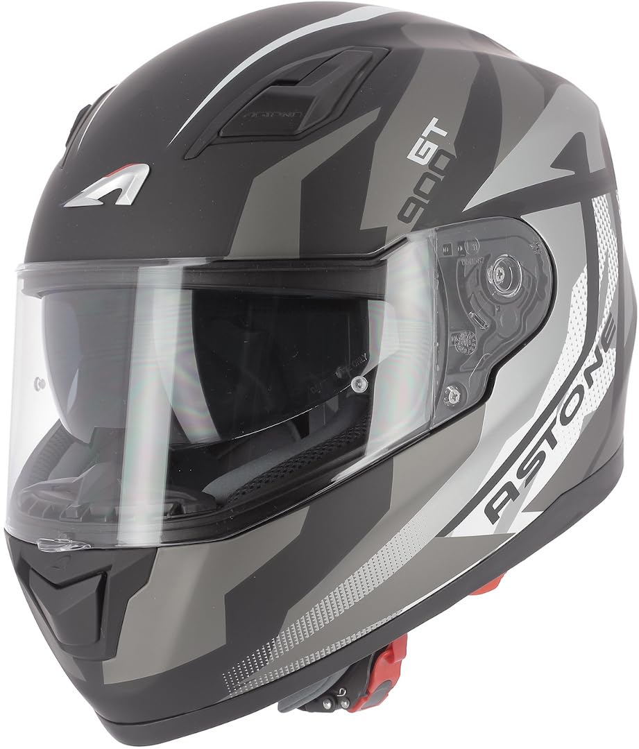Astone Helmets - Casque de Moto GT900 Alpha - Casque intégral Large Vision - Casque de Moto intégral homologué - Casque de Moto Mixte en Polycarbonate - Grey White XS von ASTONE HELMETS