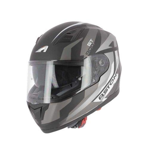 Astone Helmets - Casque de Moto GT900 Alpha - Casque intégral Large Vision - Casque de Moto intégral homologué - Casque de Moto Mixte en Polycarbonate - Grey White XXL von ASTONE HELMETS