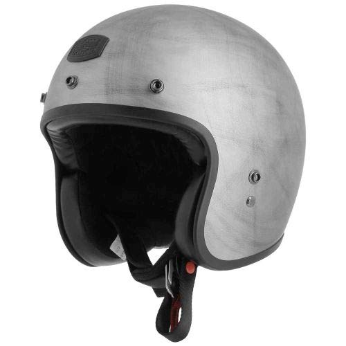 Astone Helmets - Casque jet Bellair - Casque de moto jet homologué - Casque jet vintage look rétro - Casque de scooter en fibre de verre - matt dirty grey L von Astone Helmets