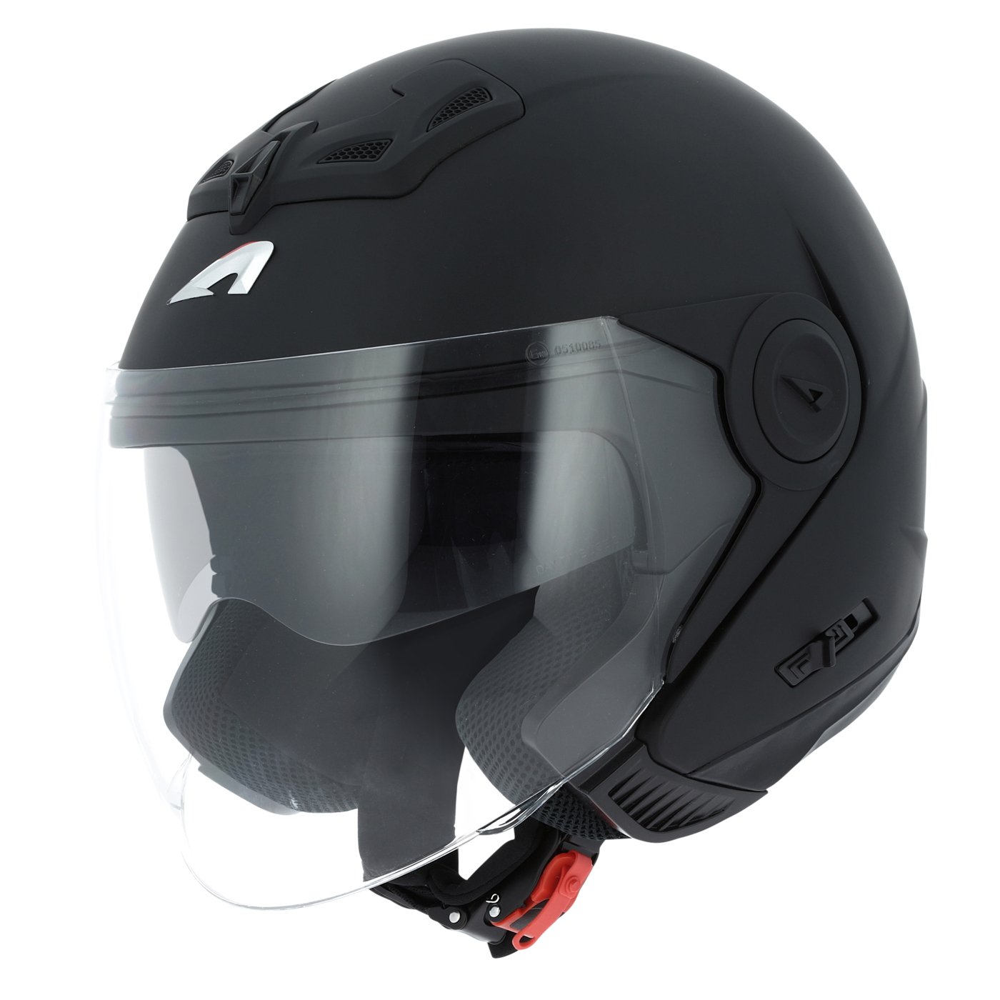 Astone Helmets - Casque Jet DJ8 Monocolor - Casque Jet Look rétro - Casque idéal en Zone urbaine - Coque en Polycarbonate - Matt Black XS von ASTONE HELMETS