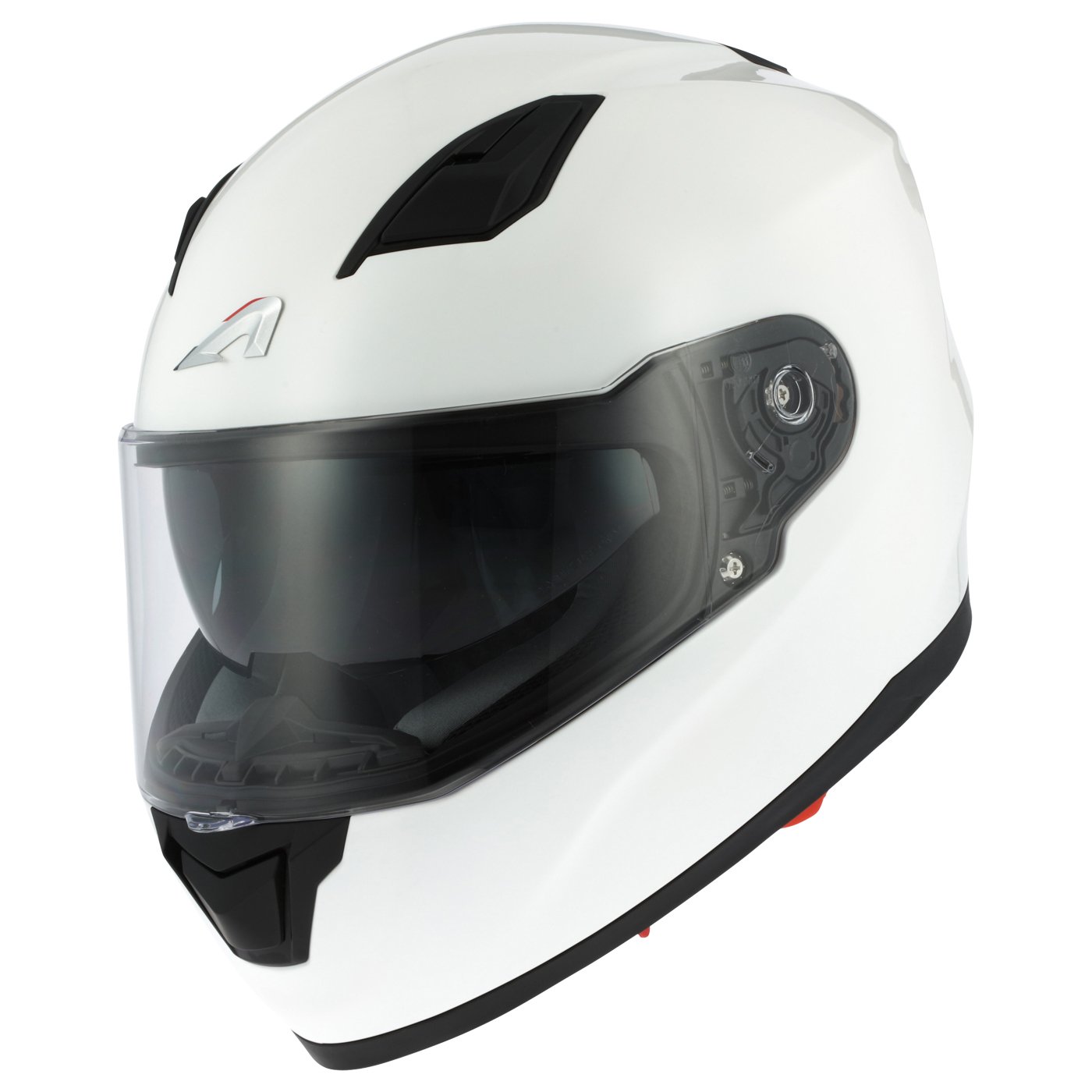Astone Helmets - Casque de moto GT900 Monocolor - Casque intégral large vision - Casque de moto intégral homologué - Casque de moto mixte en polycarbonate - White M von Astone Helmets