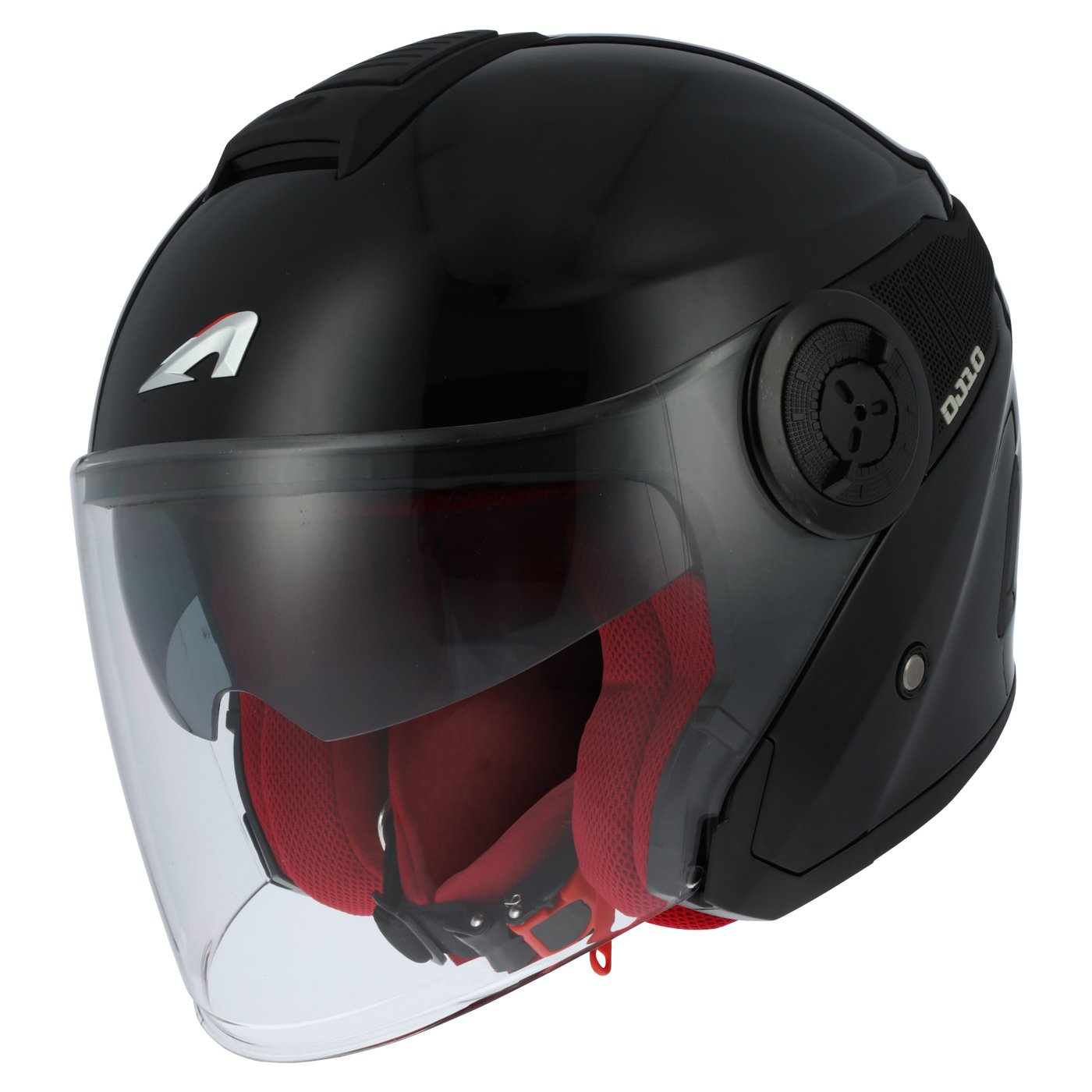Astone Helmets - Casque jet DJ10-2 monocolor- Casque jet à écran long - Casque jet moderne en polycarbonate - Gloss black M von Astone Helmets