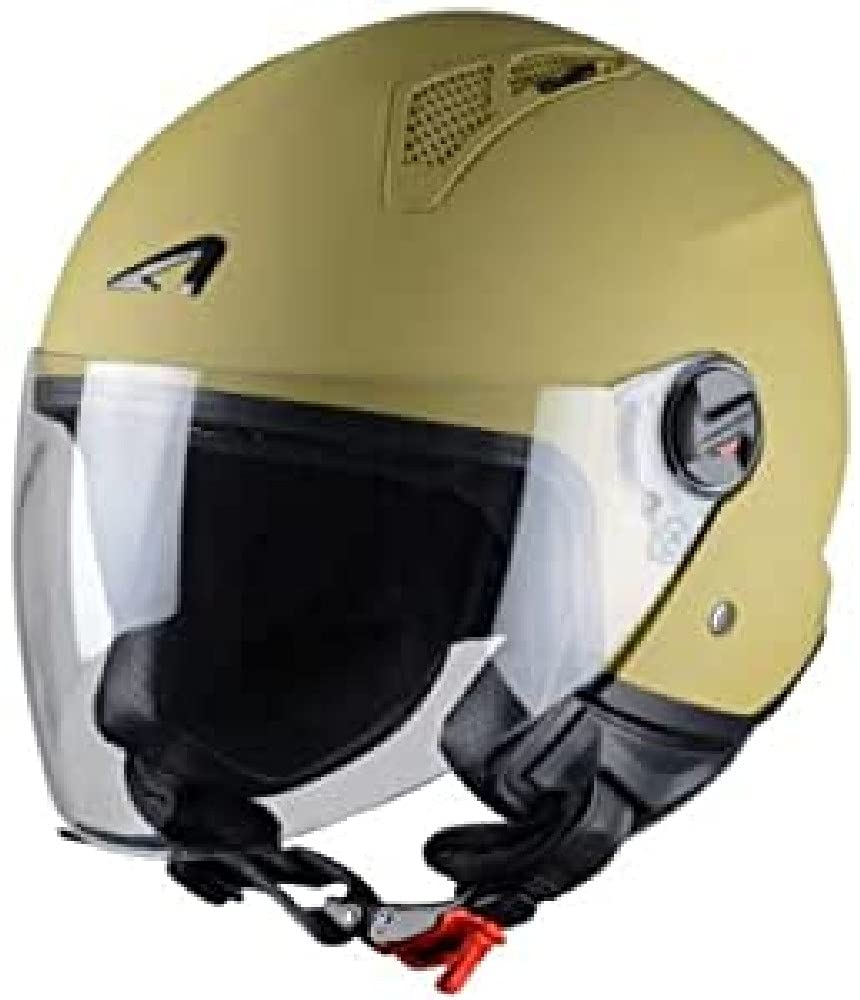 Astone Helmets - MINIJET monocolor - Casque jet - Casque jet urbain - Casque moto et scooter compact - Coque en polycarbonate -Desert M von Astone Helmets