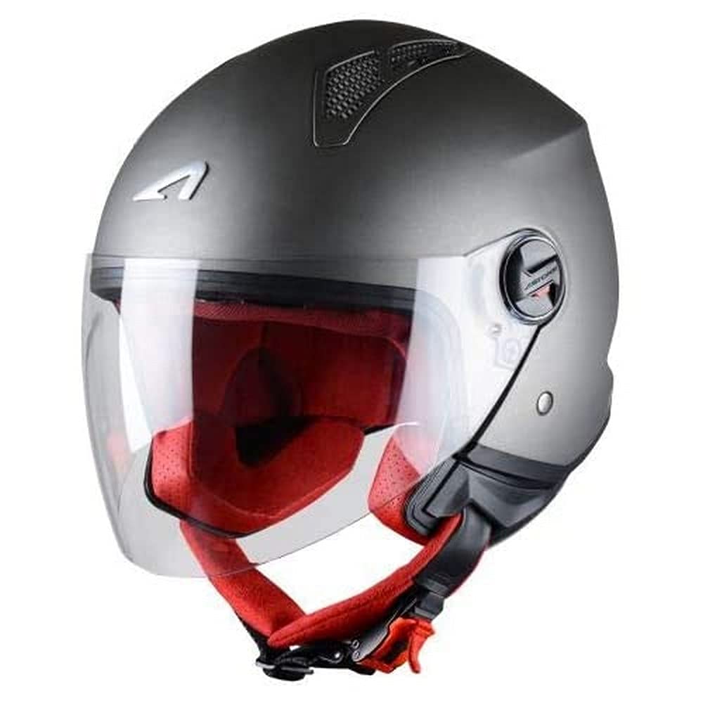 Astone Helmets - MINIJET monocolor - Casque jet - Casque jet urbain - Casque moto et scooter compact - Coque en polycarbonate -Titanium XL von Astone Helmets