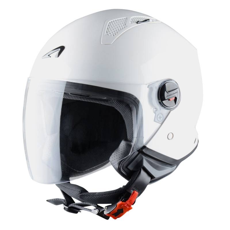 Astone Helmets - MINIJET monocolor - Casque jet - Casque jet urbain - Casque moto et scooter compact - Coque en polycarbonate -White Gloss XS von Astone Helmets