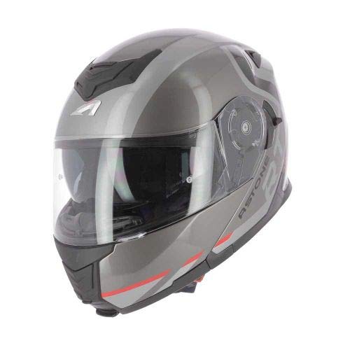 Astone Helmets - RT1200 Graphic King - Casque de Moto modulable - Casque de Moto polyvalent - Casque de Moto homologué - Coque en Polycarbonate - Grey XL von Astone Helmets