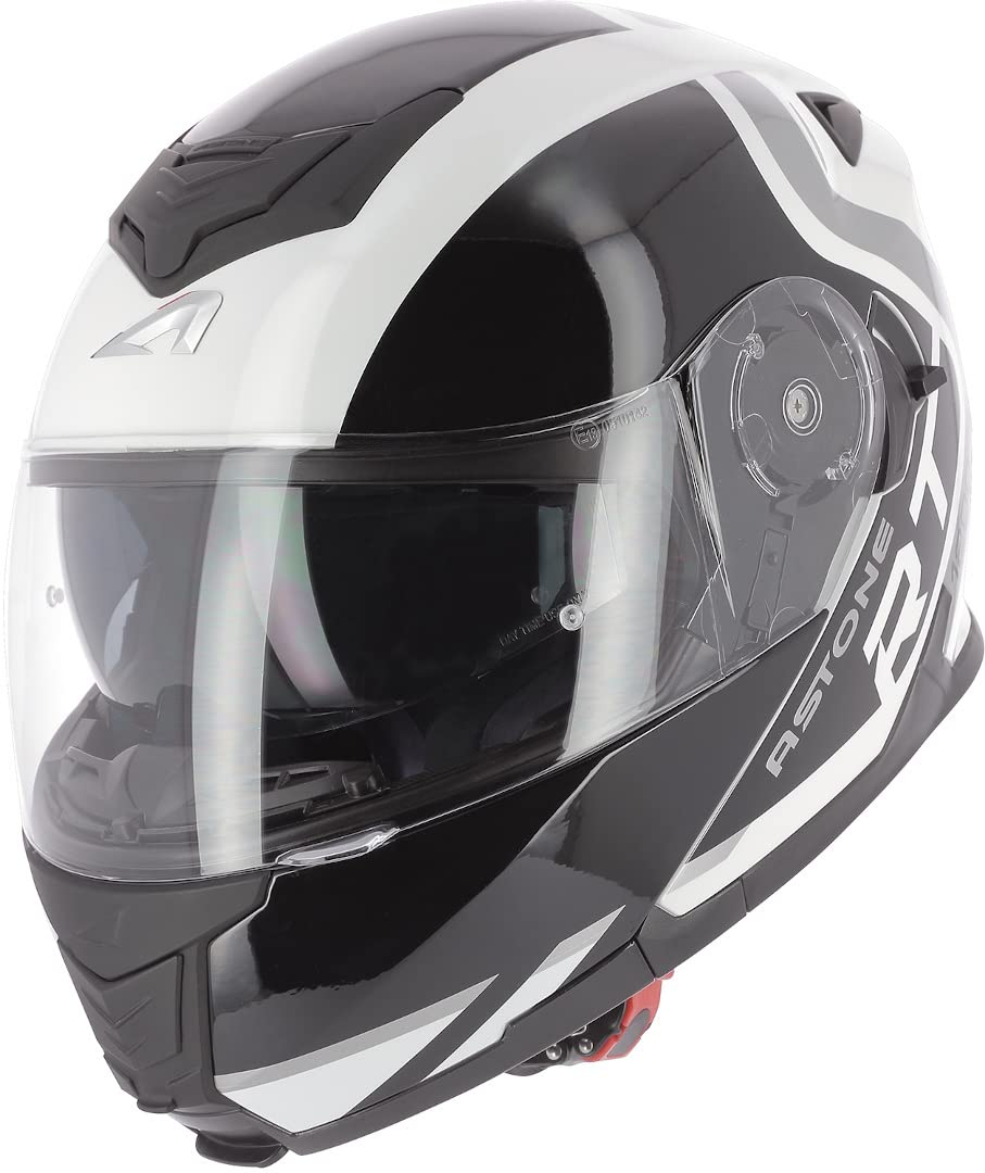 Astone Helmets - RT1200 Graphic King - Casque de Moto modulable - Casque de Moto polyvalent - Casque de Moto homologué - Coque en Polycarbonate - White XS von ASTONE HELMETS