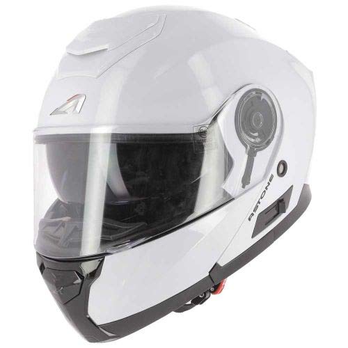 Astone Helmets - RT900 Monocolor - Casque modulable - Casque de Moto polyvalent - Casque modulable homologué - Casque de Moto en Polycarbonate - Gloss White XS von ASTONE HELMETS