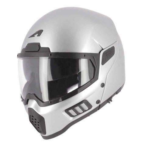 Astone Helmets - Spectrum - Casque de Moto intégral - Casque intégral homologué - Casque de Moto en Fibre de verre - Silver XS von ASTONE HELMETS