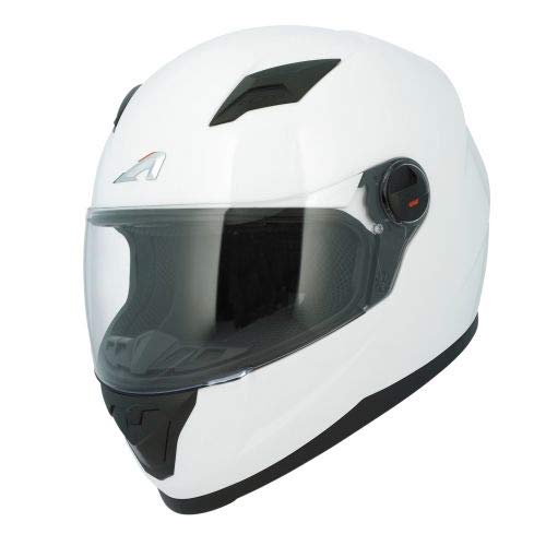 Astone Helmets - Casque intégral GT2 Monocolor - Casque idéal milieu urbain - Casque intégral en polycarbonate - Gloss white L von Astone Helmets