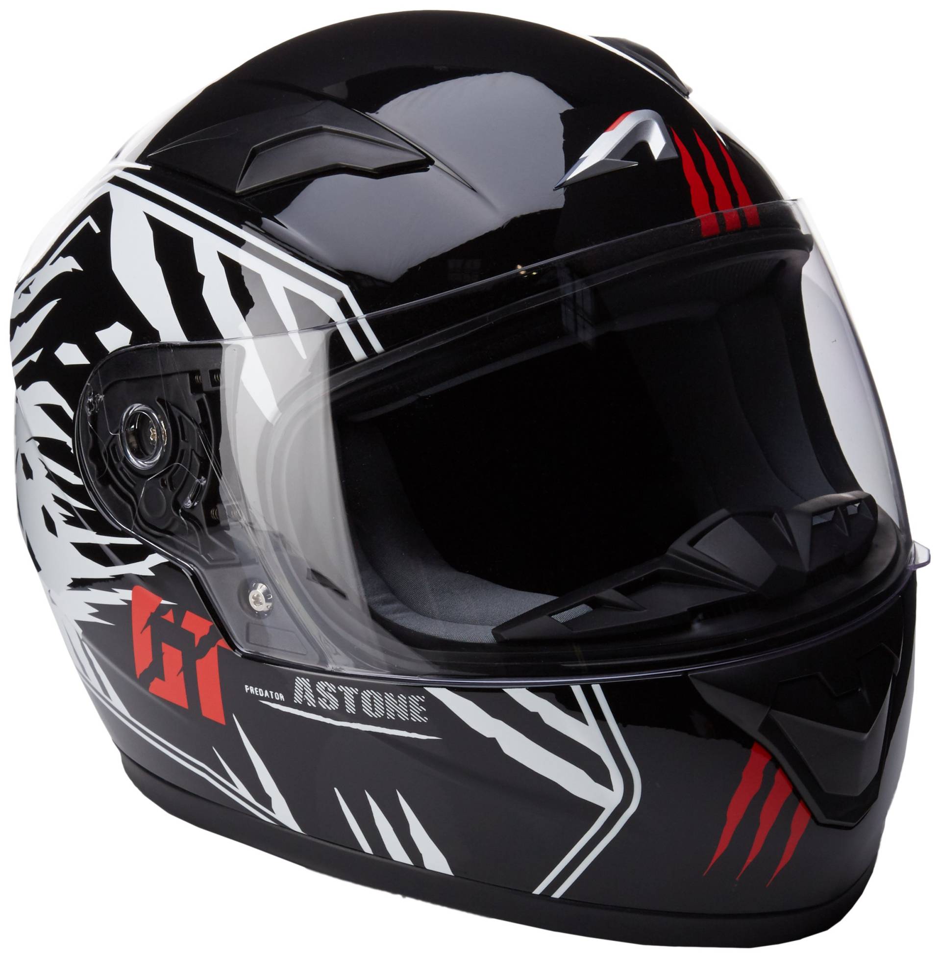 Astone Helmets gt2kg-predator-bwm Motorradhelm GT Kid, Schwarz/Weiß, Größe M Astone Helmets gt2kg-predator-bwm Motorradhelm GT Kid, Schwarz/Weiß, Größe M von Astone Helmets