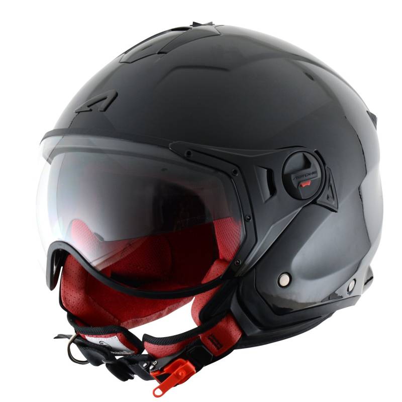 Astone Helmets - MINIJET S SPORT monocolor - Casque jet compact - Casque de moto look sport - Casque de scooter mixte - Casque en polycarbonate - Matt black XS von Astone Helmets