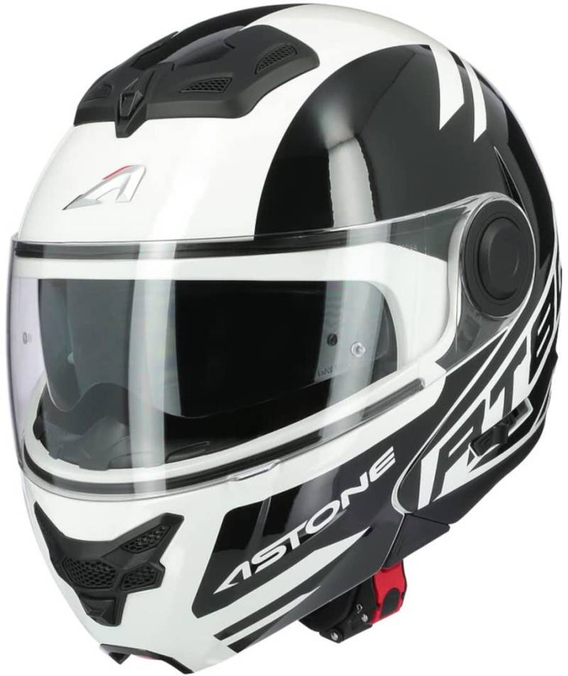 Astone, modularhelm, RT800 Alias schwarz weiss, XS von Astone Helmets