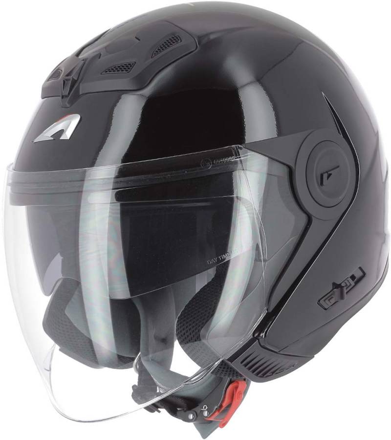 Astone DJ8 Jethelm, Lackschwarz Größe L von Astone Helmets