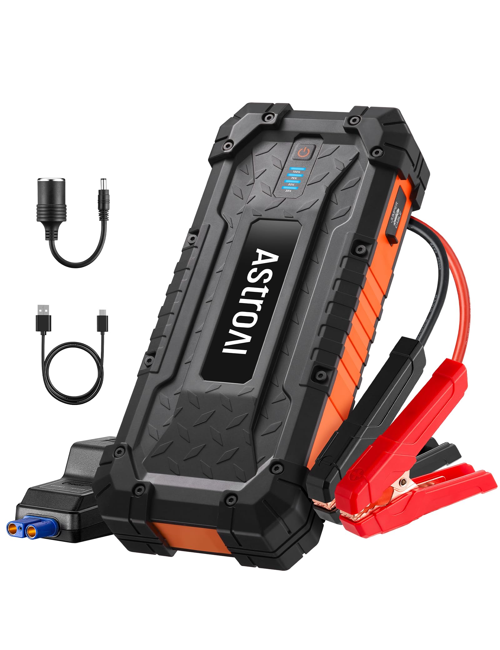 AstroAI Starthilfe Powerbank S8 Ultra, 4000A Starthilfegerät für 10L Benzin/8L Diesel, Booster Auto Starthilfe mit Starthilfekabel, USB Schnellladung, DC und Type C Anschluss AstroAI Starthilfe Powerbank S8 Ultra, 4000A Starthilfegerät für 10L Benzin/8L Diesel, Booster Auto Starthilfe mit Starthilfekabel, USB Schnellladung, DC und Type C Anschluss von AstroAI