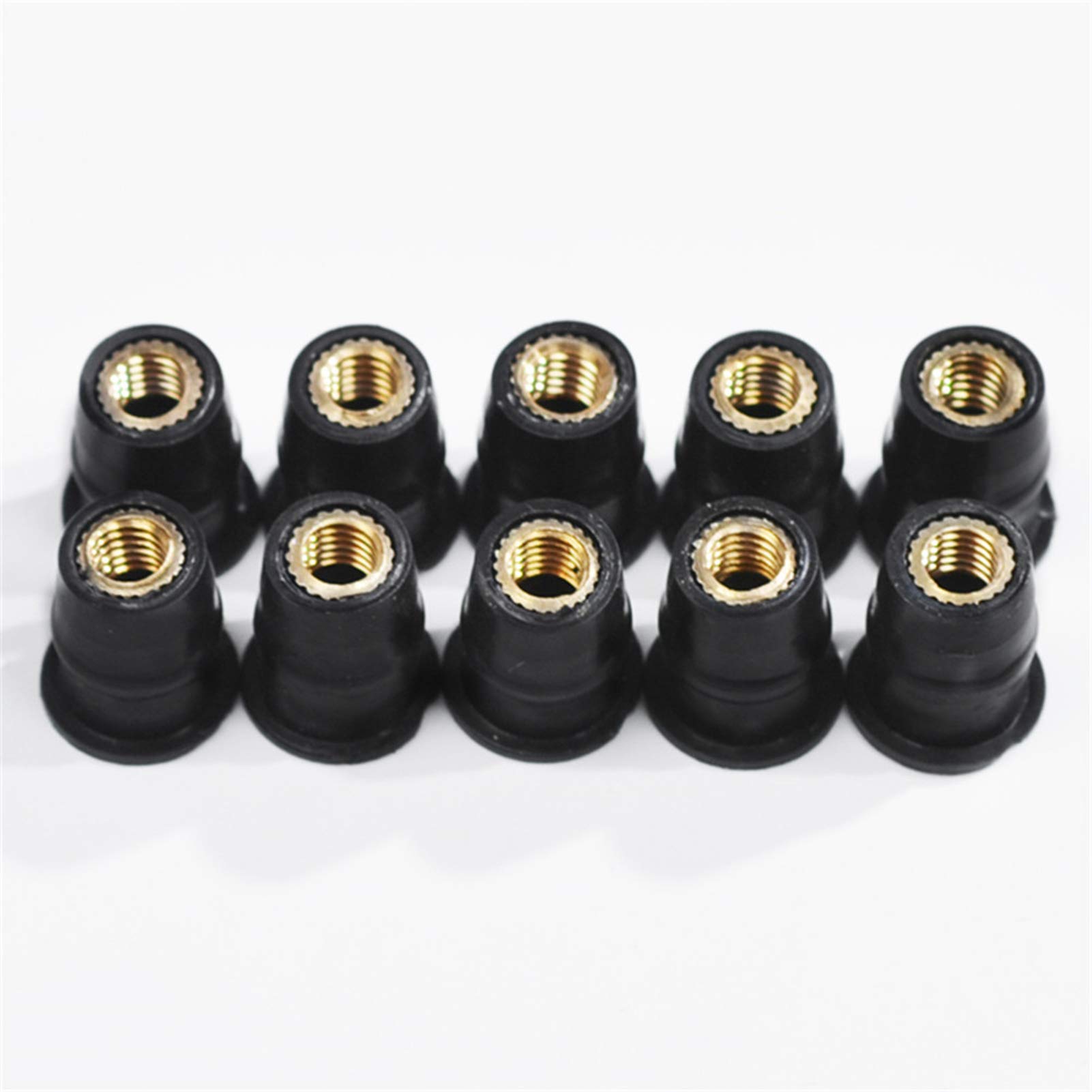 10Stk Gummistopfen Windschutzscheiben Gummimuttern Reparatur-Set, M5/M6 Gummimutter Windschutzscheiben-Wellenmutter Nuss für Windschutzscheiben,Schwarz 10Stk Gummistopfen Windschutzscheiben Gummimuttern Reparatur-Set, M5/M6 Gummimutter Windschutzscheiben-Wellenmutter Nuss für Windschutzscheiben,Schwarz von Asudaro