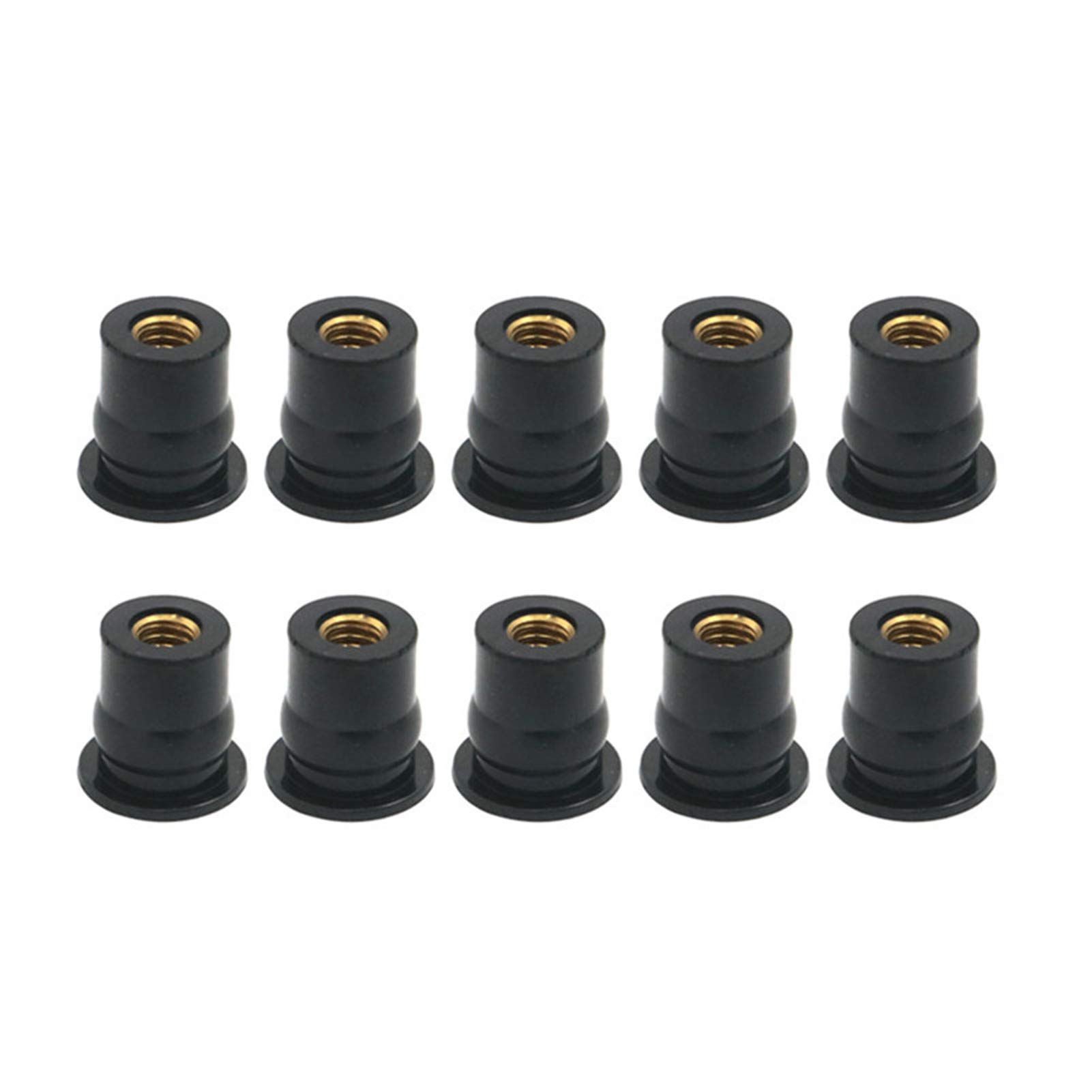 10Stk Gummistopfen Windschutzscheiben Gummimuttern Reparatur-Set, M5/M6 Gummimutter Windschutzscheiben-Wellenmutter Nuss für Windschutzscheiben,Schwarz 10Stk Gummistopfen Windschutzscheiben Gummimuttern Reparatur-Set, M5/M6 Gummimutter Windschutzscheiben-Wellenmutter Nuss für Windschutzscheiben,Schwarz von Asudaro