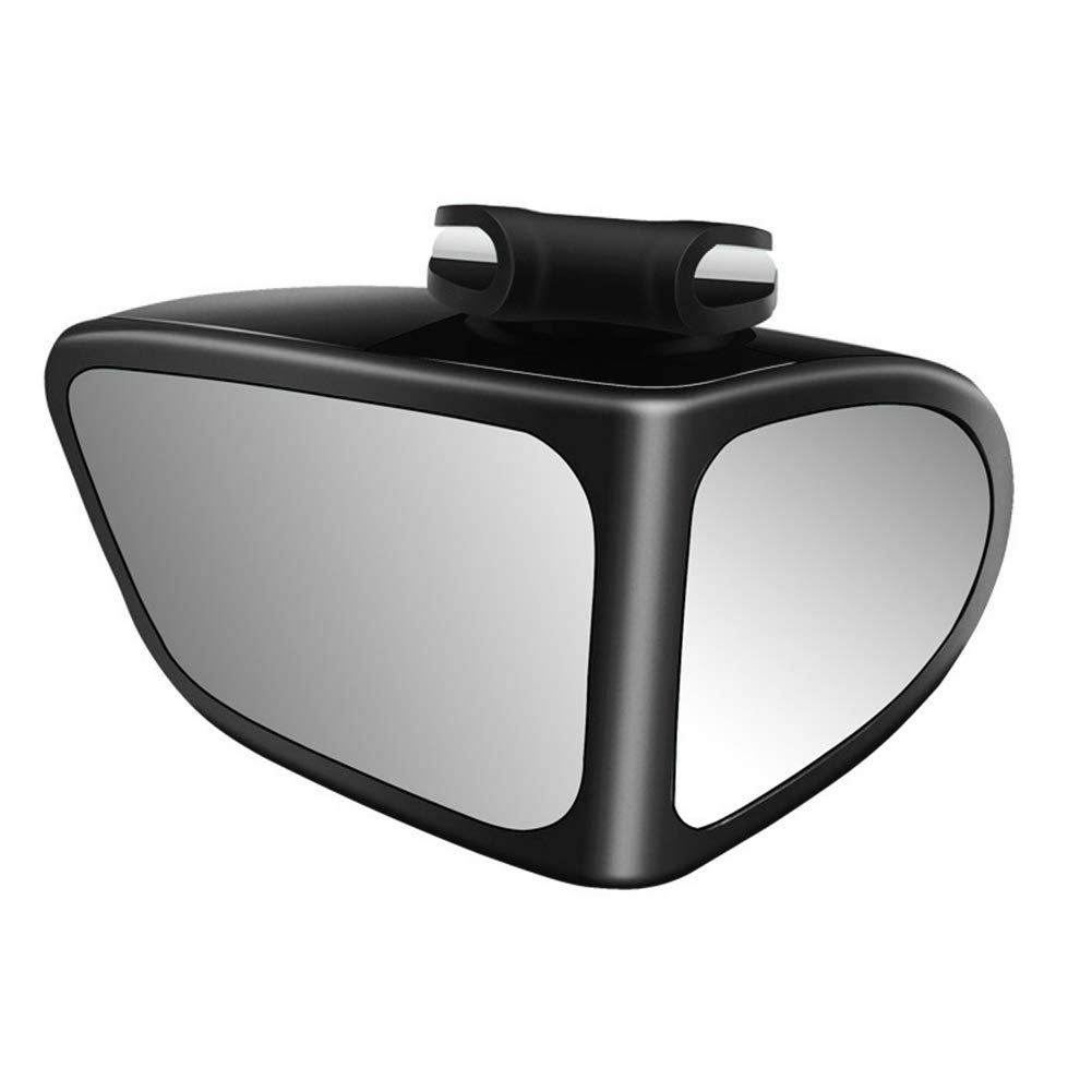 2 in 1 Auto Blind Spot Spiegel 360 ° Drehung Einstellbarer Weitwinkel Konvexer Rückspiegel für Vorder- / Hinterräder Beobachtung Universal Selbstklebender Zusatz Weitwinkel Seitenspiegel von Asudaro