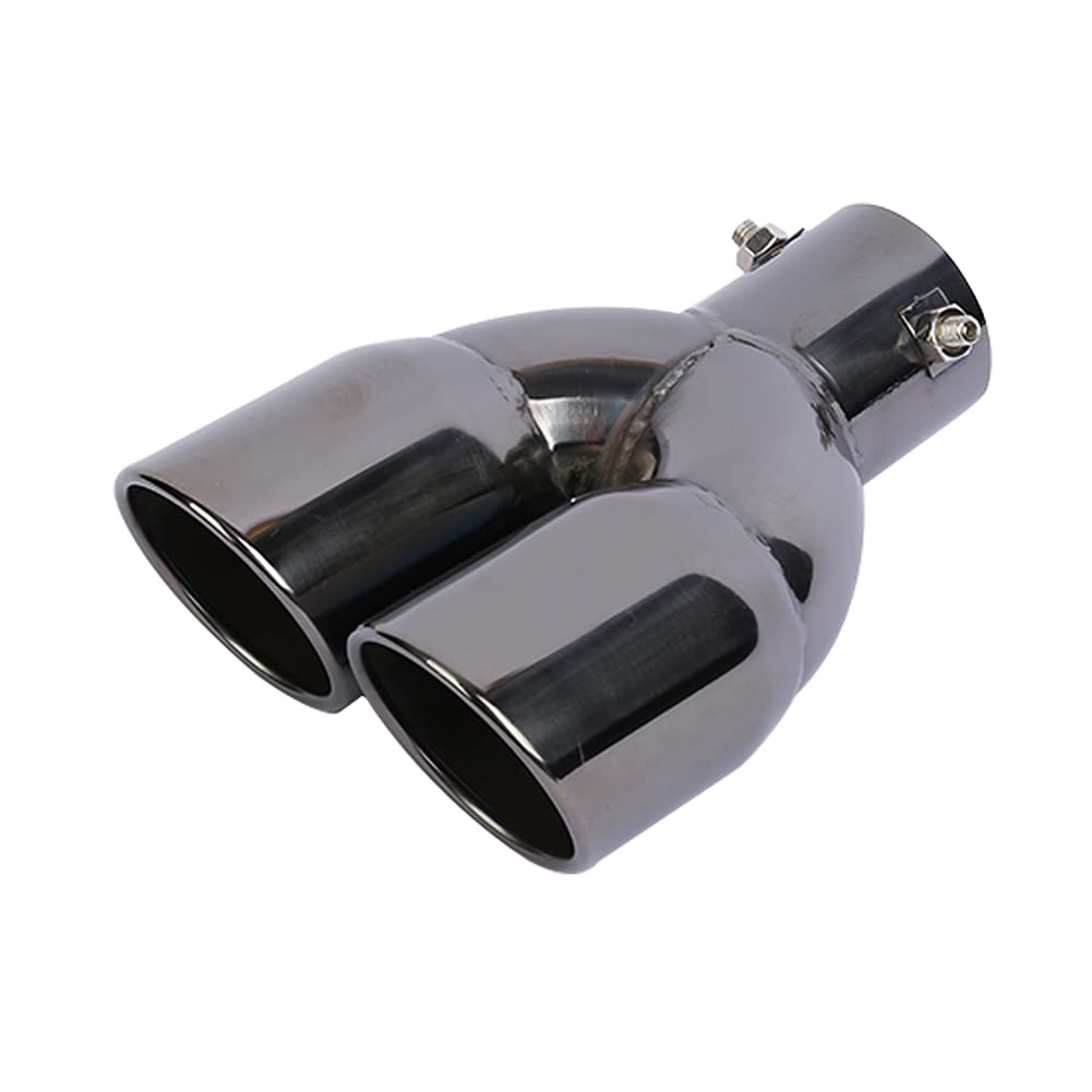 76mm Auspuffspitzen Auspuff, Asudaro Auspuffblende Auspuff Universell Schalldampf Endrohr Edelstahl Auto Auspuff Endrohr Doppel Schräg Auslass Endrohr Blende Muffler Schalldämpferrohr,schwarz gerade 76mm Auspuffspitzen Auspuff, Asudaro Auspuffblende Auspuff Universell Schalldampf Endrohr Edelstahl Auto Auspuff Endrohr Doppel Schräg Auslass Endrohr Blende Muffler Schalldämpferrohr,schwarz gerade von Asudaro