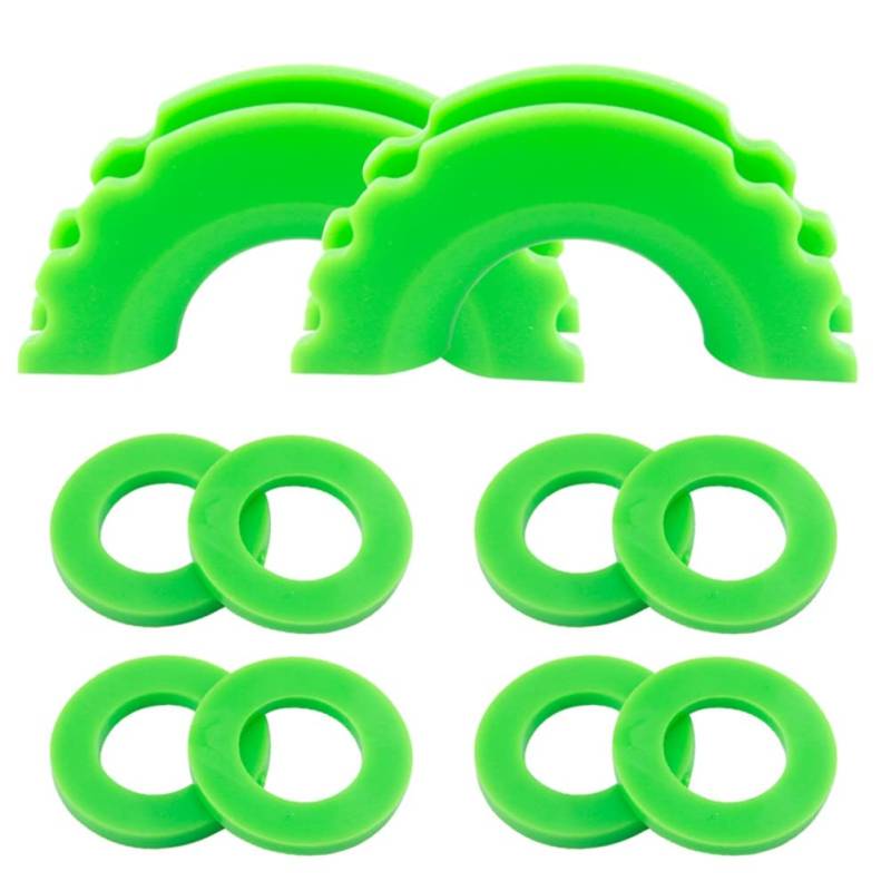 Asudaro D-Ring Isolator Schäkel Abdeckung Anhänger Schäkelschutz 2 Gummi-Isolatoren und 8 Unterlegscheiben kompatibel mit 3/4-Schäkel für Auto SUV LKW Fahrzeugwiederherstellung,grün von Asudaro