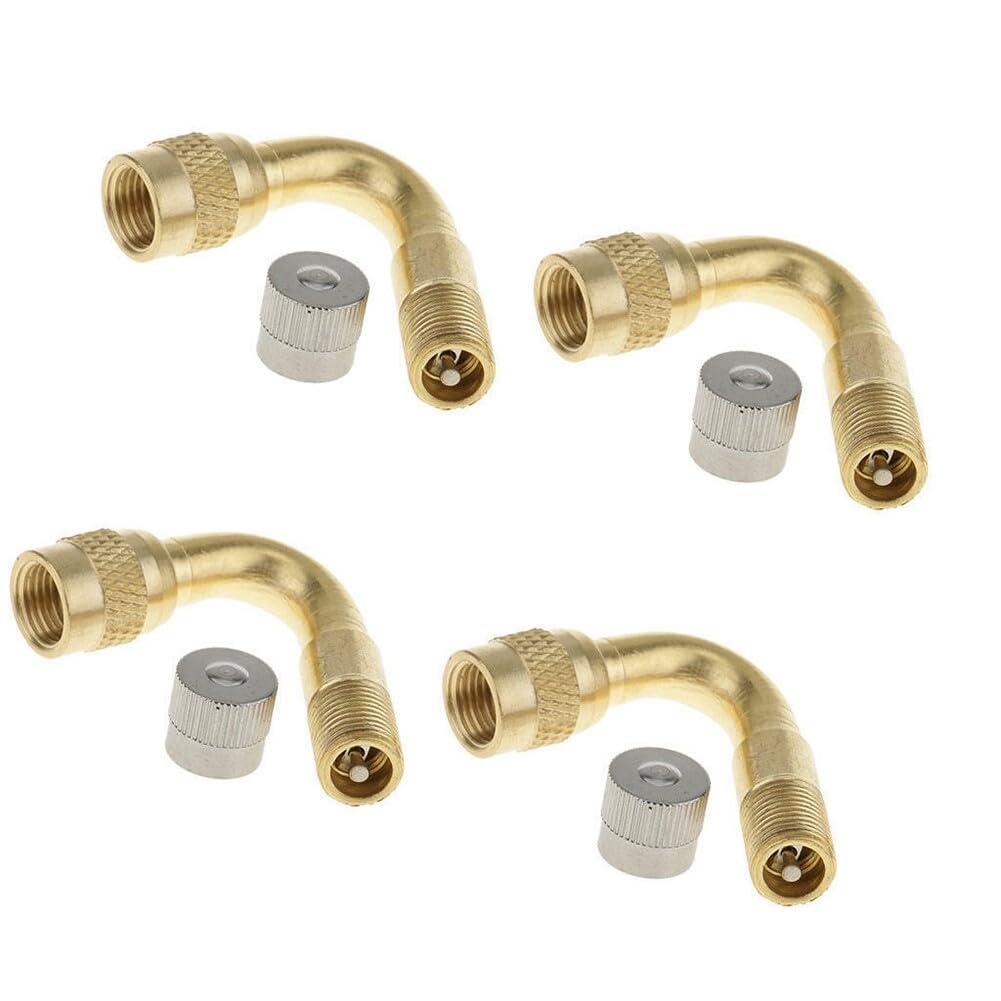Asudaro Fahrrad Reifenfüller Adapter, 4 Stück 45 Grad Winkelventil Autoventil Mit 4 Ventilkappen Flexibler Stahl Reifen Ventil Adapter Für Autos Motorräder Fahrräder Wohnmobile Und Freizeitfahr Zeuge Asudaro Fahrrad Reifenfüller Adapter, 4 Stück 45 Grad Winkelventil Autoventil Mit 4 Ventilkappen Flexibler Stahl Reifen Ventil Adapter Für Autos Motorräder Fahrräder Wohnmobile Und Freizeitfahr Zeuge von Asudaro