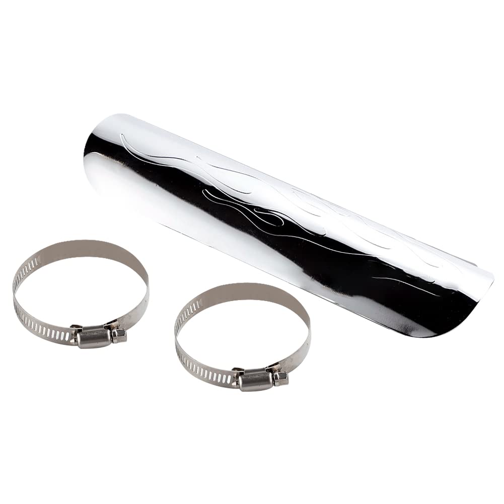 Auspuffschild,Asudaro Motorrad Auspuffrohr Hitzeschild Universal-Schalldämpfer Abdeckungsschutz mit 2 Edelstahlklammern Auspuff-Hitzeschildabdeckung aus Metall,Link Tube Protector Cover,Silber- Auspuffschild,Asudaro Motorrad Auspuffrohr Hitzeschild Universal-Schalldämpfer Abdeckungsschutz mit 2 Edelstahlklammern Auspuff-Hitzeschildabdeckung aus Metall,Link Tube Protector Cover,Silber- von Asudaro