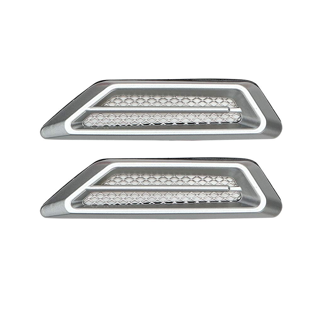 Auto Gitter Aufkleber, Asudaro Auto Lufteinlassgitter 2St Universal Lufteinlass Gitter Schutzgitter Lufteinlässe Aufkleber Auto Motorhaube Entlüftungsöffnungen Dekoration Verkleidung Zubehör,Silber Auto Gitter Aufkleber, Asudaro Auto Lufteinlassgitter 2St Universal Lufteinlass Gitter Schutzgitter Lufteinlässe Aufkleber Auto Motorhaube Entlüftungsöffnungen Dekoration Verkleidung Zubehör,Silber von Asudaro