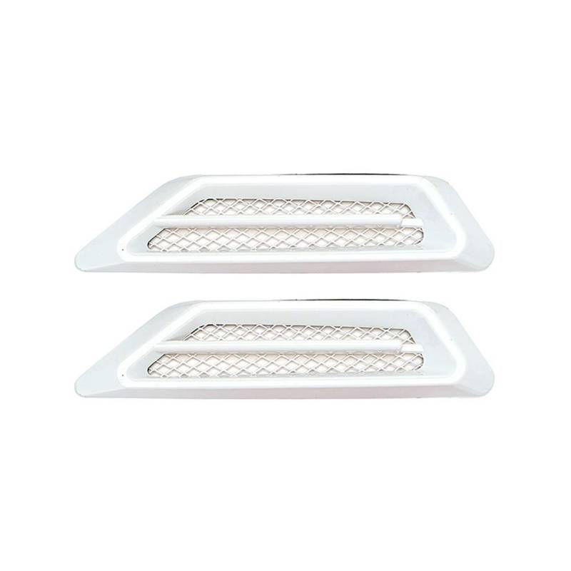 Asudaro Lufteinlassgitter Aufkleber - 2St Universal Schutzgitter für Auto Motorhaube, Entlüftungsöffnungen Dekoration Verkleidung Zubehör, Weiß von Asudaro