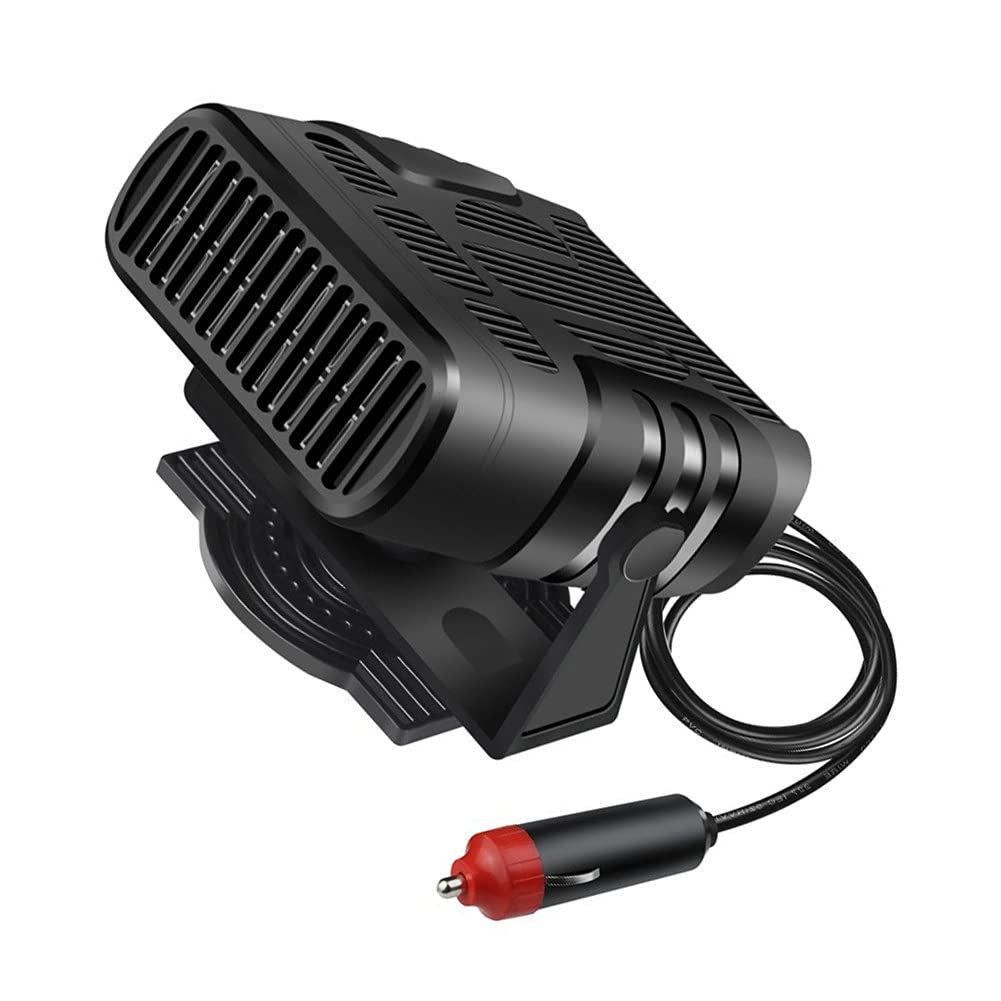 Auto Heizlüfter, Asudaro 12V 24V Auto Heizung Heizlüfter Tragbar Auto Heizung Entfroster und Kühlventilator Auto Heizungen Defroster Fenster Demister Warm Werkzeug Zigarettenanzünder,200W 24V schwarz von Asudaro