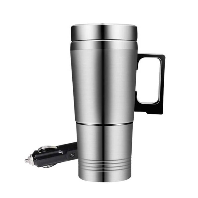 Auto Heizung Reisebecher, Asduro 12V Auto Elektrische Wasserkocher, 300ML Edelstahl Thermobecher Wasserbecher,Elektro In Car Reise Wasser Heizung Tasse Kaffee Tee Milch Auto Tasse Erhitzt von Asudaro