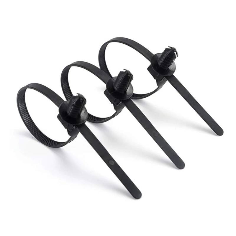 Asudaro Kabelbinder, 100 Stück, Nylon, Schwarz, Reißverschluss, 5-30 mm, Kfz, Cable Ties von Asudaro