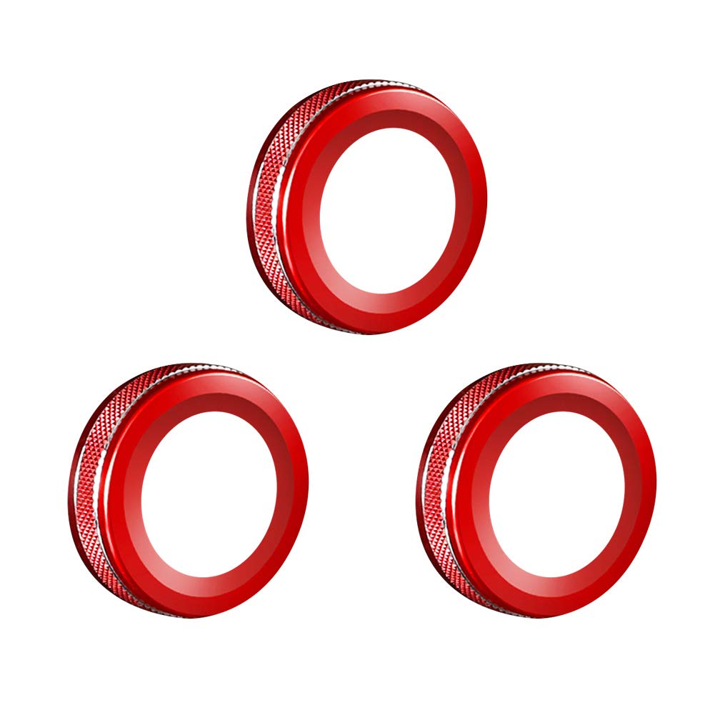 Auto Klimaanlage Schalter Knopf Dekoration Ring, Asudaro Steuerung Ac Volumen Knob Dekorativ Kreis Cover Aufkleber Car Interieurleisten Kompatibel mit A B E Klasse GLK GLA CLA GLE ML GL,Rot Auto Klimaanlage Schalter Knopf Dekoration Ring, Asudaro Steuerung Ac Volumen Knob Dekorativ Kreis Cover Aufkleber Car Interieurleisten Kompatibel mit A B E Klasse GLK GLA CLA GLE ML GL,Rot von Asudaro