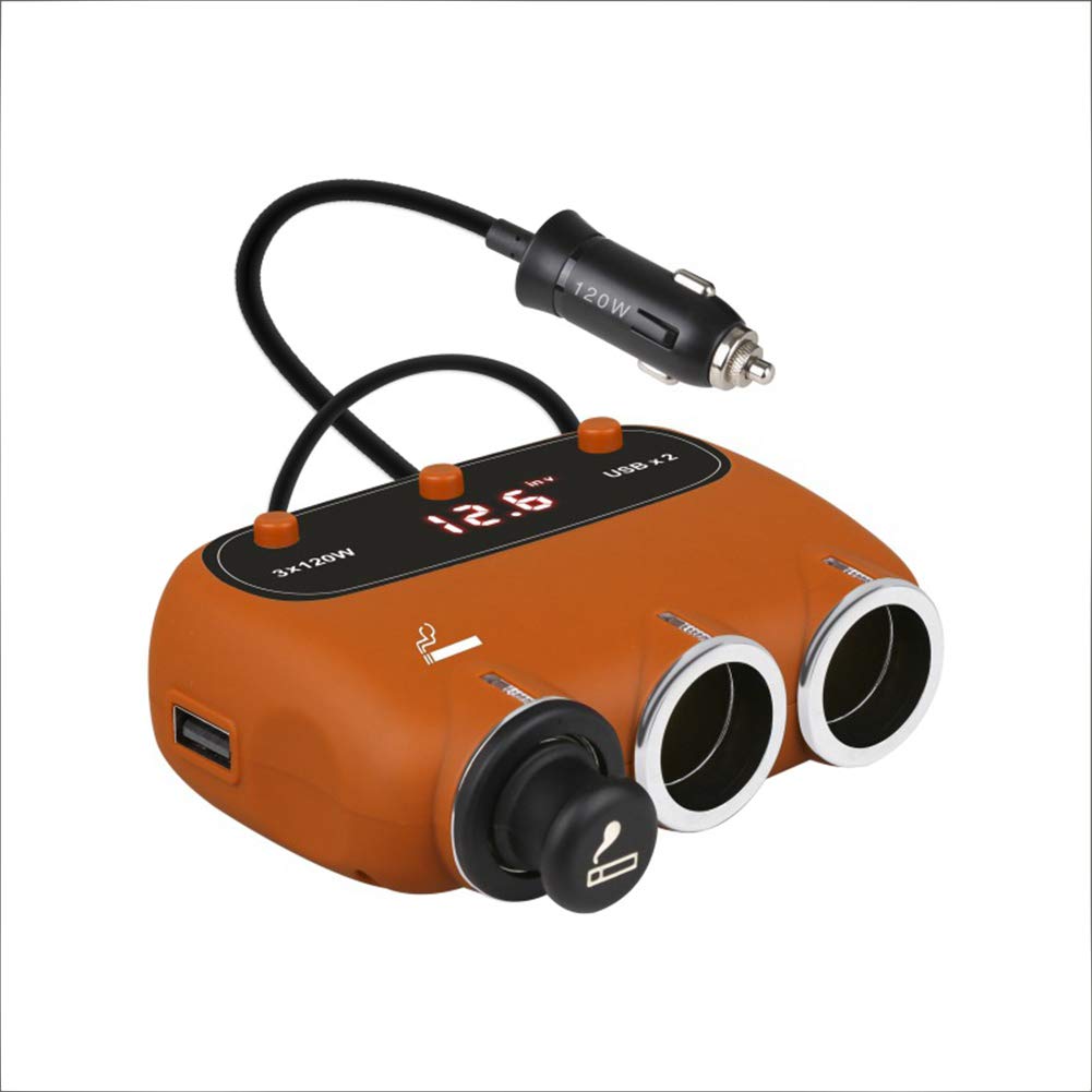 Auto Ladegerät Zigarettenanzünder Adapter USB KFZ Ladegerät 2 Steckdose Mehrfach Verteiler Splitter Autoladegerät USB KFZ Ladegerät mit unabhängigem On/Off Schalter/Spannungsanzeige,Braun Auto Ladegerät Zigarettenanzünder Adapter USB KFZ Ladegerät 2 Steckdose Mehrfach Verteiler Splitter Autoladegerät USB KFZ Ladegerät mit unabhängigem On/Off Schalter/Spannungsanzeige,Braun von Asudaro