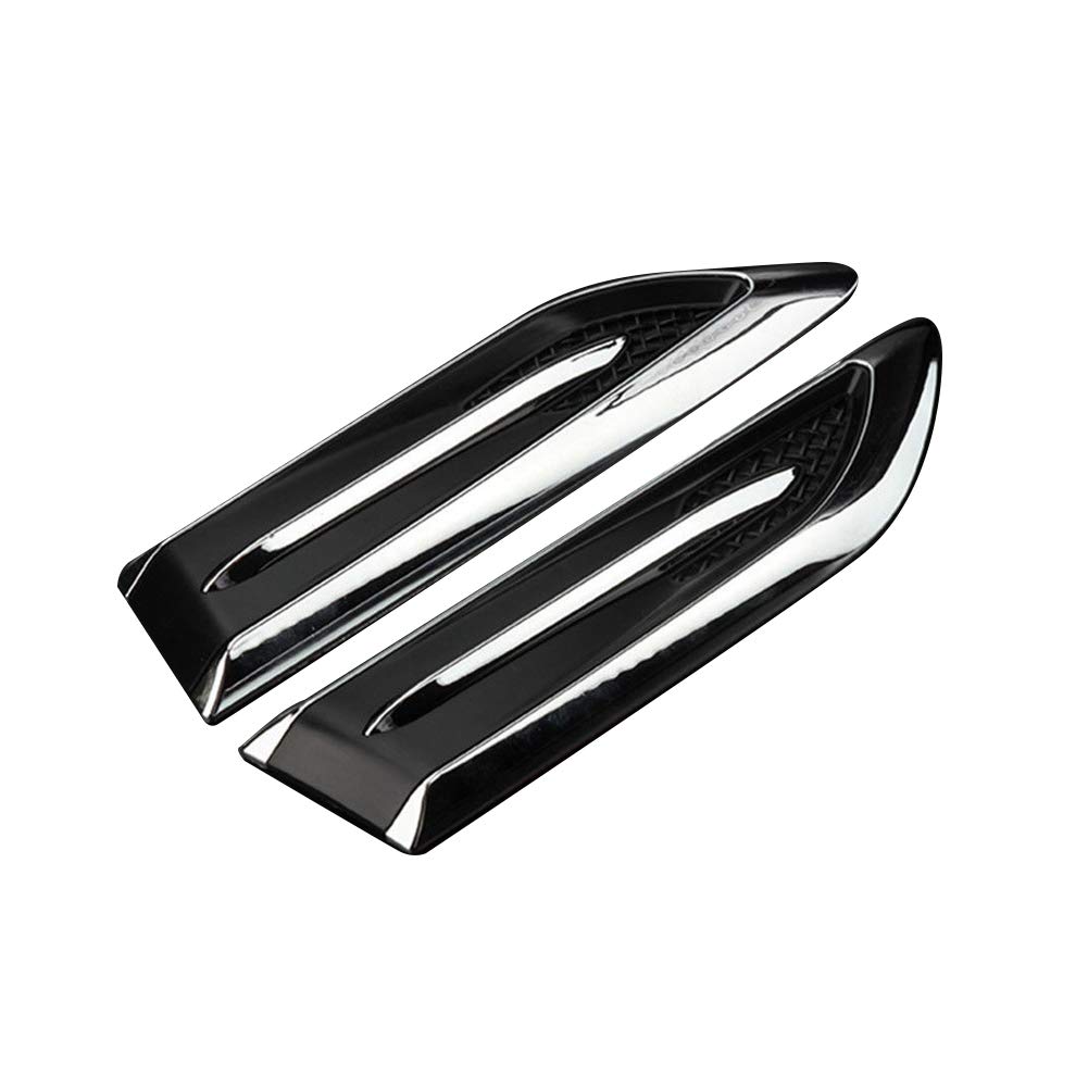 Asudaro 2 Stk Auto Lufteinlässe Außen Dekorative, Air Flow Vent Sticker 3D Außenhaube Seite Lufteinlass Hai Kiemen Outlet Universal Luftstrom Kotflügel Ansaug Aufkleber Asudaro 2 Stk Auto Lufteinlässe Außen Dekorative, Air Flow Vent Sticker 3D Außenhaube Seite Lufteinlass Hai Kiemen Outlet Universal Luftstrom Kotflügel Ansaug Aufkleber von Asudaro