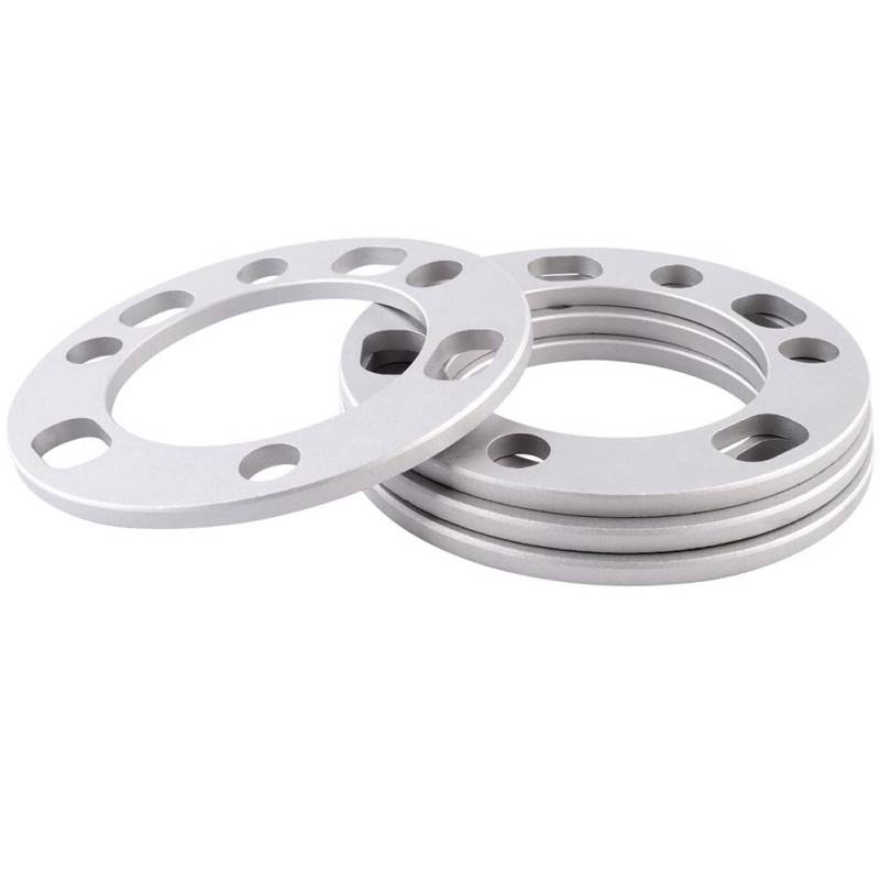 Auto Rad Dünne Abstandshalter,Asudaro 4 Stück 6 Mm Metall Hubzentrische Spurver Rad Breiterungen Passend Für 5 X 135/5 X 139,7/6 X 135/6 X 139,7 Schraubenmuster Für 5/6 Loch-Räder/Felgen von Asudaro