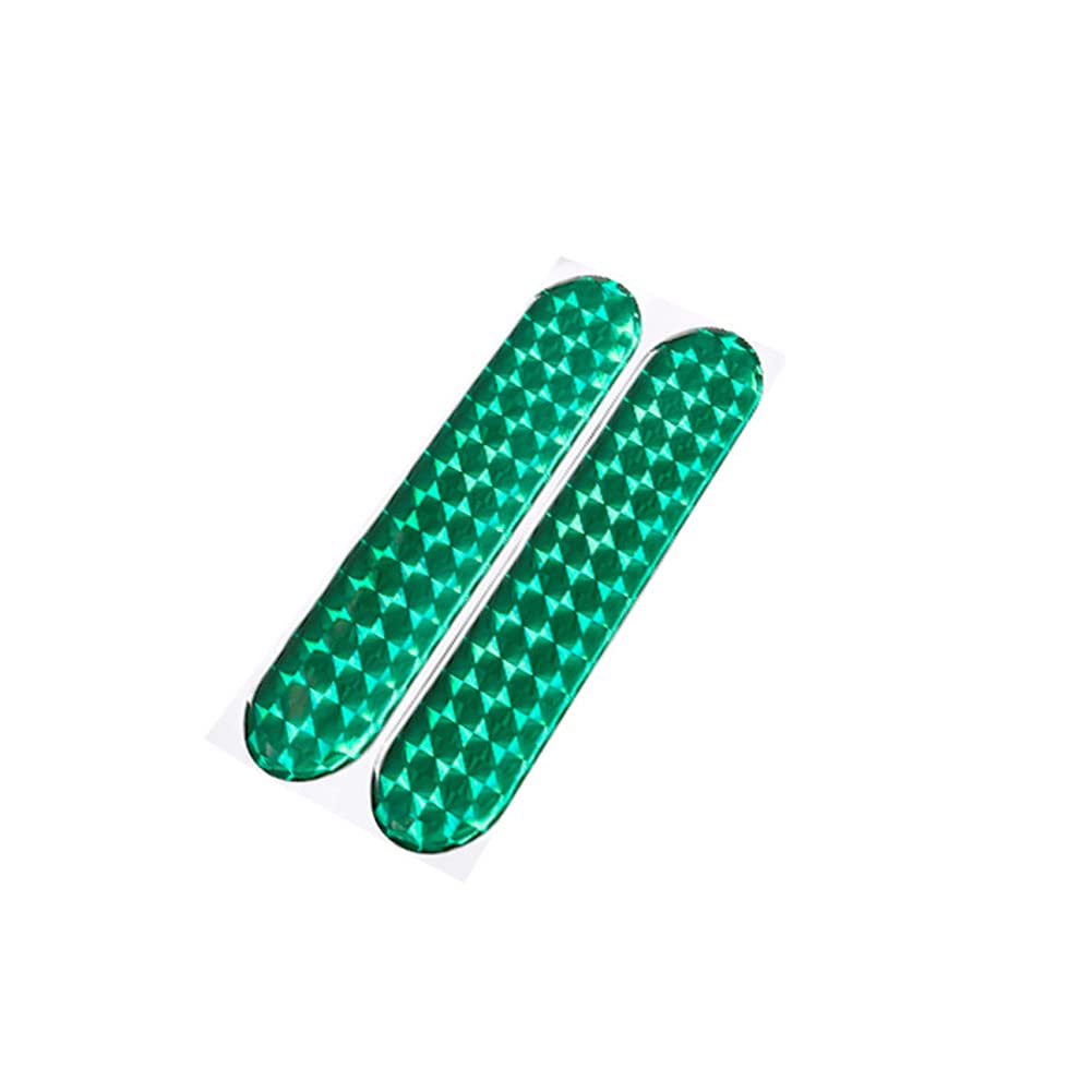 Auto Reflektierende Aufkleber, Asudaro Reflektierende Warnaufkleber Selbstklebende Klebeband Auto Antikollisions-Reflektorband Universal für Fahrrad Auto Fahrzeug LKW Dekoration 11x3cm,GrüN Auto Reflektierende Aufkleber, Asudaro Reflektierende Warnaufkleber Selbstklebende Klebeband Auto Antikollisions-Reflektorband Universal für Fahrrad Auto Fahrzeug LKW Dekoration 11x3cm,GrüN von Asudaro