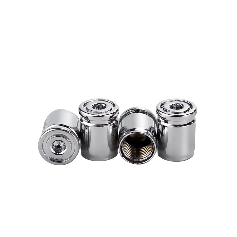 Auto Reifen Luftventilkappen, Asudaro 4 Stück Auto Ventilkappen Staubdichte Reifenkappe Universal Ventildeckel Automotive Wheel Anti-Diebstahl-Reifenventilkappe für Auto Truck Bike Motorrad,Silber- Auto Reifen Luftventilkappen, Asudaro 4 Stück Auto Ventilkappen Staubdichte Reifenkappe Universal Ventildeckel Automotive Wheel Anti-Diebstahl-Reifenventilkappe für Auto Truck Bike Motorrad,Silber- von Asudaro