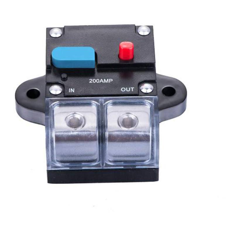 Auto Sicherungshalter, Asudaro 12V / 24V Überlastschutz Inline Auto Leistungsschalter 50A-300A Auto Sicherungskasten Wechselrichter mit Wasserdichter Abdeckung für Schiffe, LKWs, Busfahrzeuge, # 200a von Asudaro