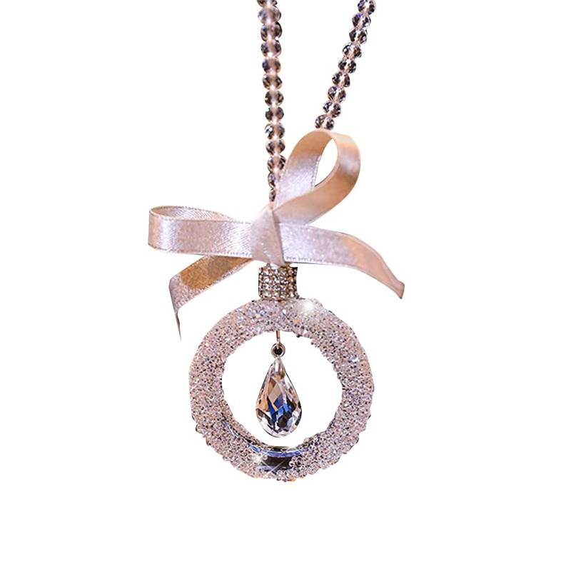 Auto Spiegel Hängen Anhänger, Asudaro Bling Auto Rückspiegel Ornament Strass Kristall Auto Innenanhänger Auto Dekor Rückspiegel Anhänger Glitzer Kristall Dekoration für Frauen Damen,Wassertropfen von Asudaro