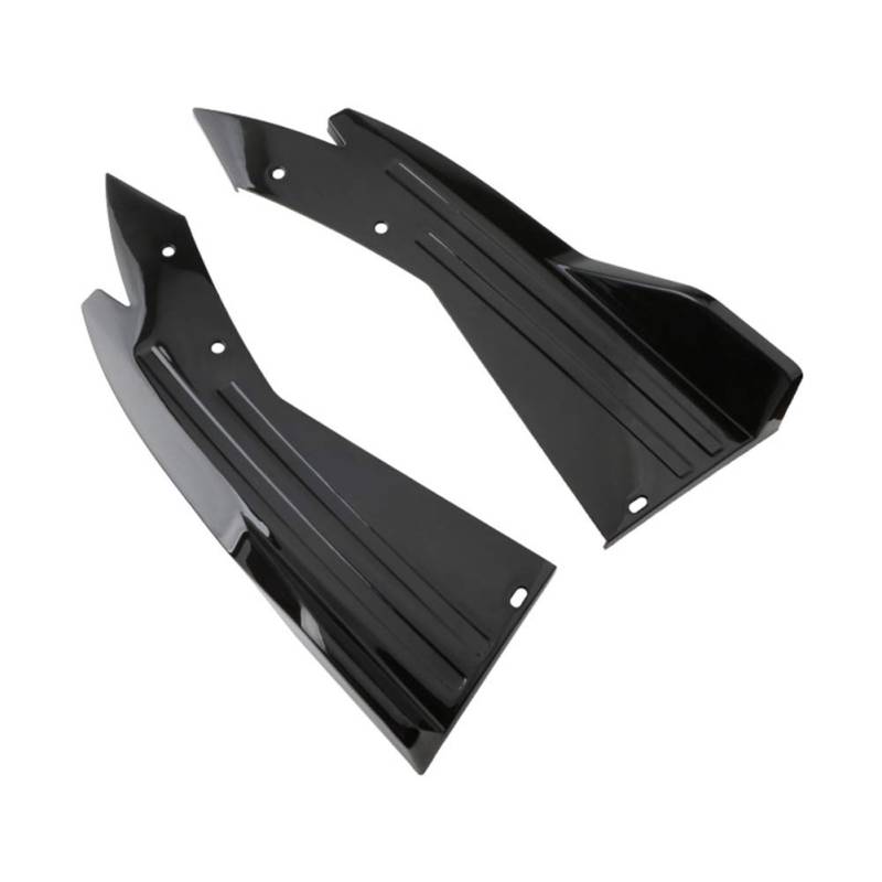 Auto Spoiler Heckstoßstange, 1 Paar Universal Heckspoiler, Auto Stoßstange Heckspoiler Lippen Heckstoßtange Wrap Corner Splitter Dekoration Zubehör Schwarz von Asudaro