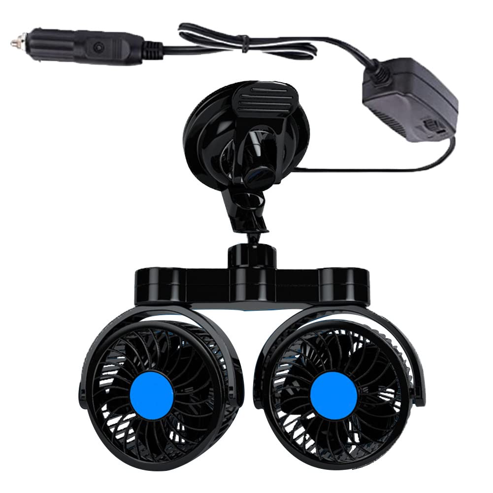 Auto Ventilator, Asudaro Autoventilator Kfz Doppel Ventilator 12V/24V Autolüfter Zwei Geschwindigkeitsmodi 360 Grad drehen Anwendbar für verschiedene Fahrzeugtypen wie RV, SUV,Typ C Auto Ventilator, Asudaro Autoventilator Kfz Doppel Ventilator 12V/24V Autolüfter Zwei Geschwindigkeitsmodi 360 Grad drehen Anwendbar für verschiedene Fahrzeugtypen wie RV, SUV,Typ C von Asudaro