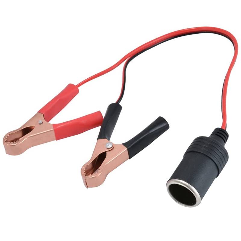 Auto Zigarettenanzünder Stecker, Asudaro 12V/24V KFZ Verlängerungskabel Zigarettenanzünder Auto Batterie-Clip-On Batterieklemme Clip Kabel mit Alligator Clip Zigarettenanzünder Adapter,Schwarz Rot von Asudaro