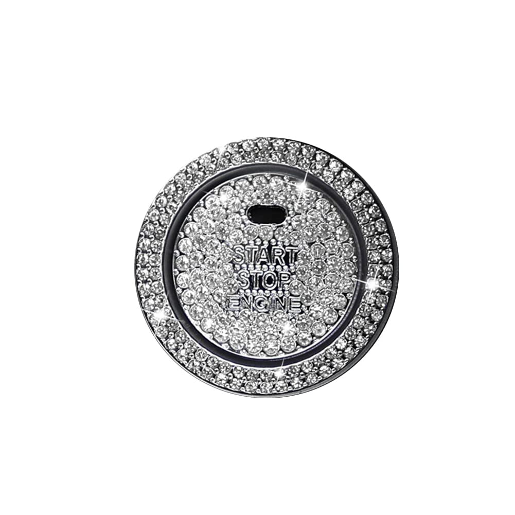 Bling Bling Auto Startknopf Abdeckung,Asudaro Motor Start Stopp Taste Dekorativer Ring Universal Auto Motorstartknopf Dekorring Zündschlüssel Knopf Abdeckung Auto Innenzubehör,mit Loch 28mm weiß Bling Bling Auto Startknopf Abdeckung,Asudaro Motor Start Stopp Taste Dekorativer Ring Universal Auto Motorstartknopf Dekorring Zündschlüssel Knopf Abdeckung Auto Innenzubehör,mit Loch 28mm weiß von Asudaro