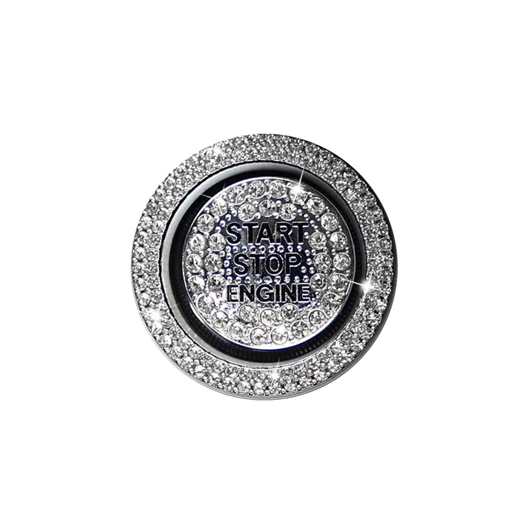 Bling Bling Auto Startknopf Abdeckung,Asudaro Motor Start Stopp Taste Dekorativer Ring Universal Auto Motorstartknopf Dekorring Zündschlüssel Knopf Abdeckung Auto Innenzubehör,ohne Loch 26mm weiß Bling Bling Auto Startknopf Abdeckung,Asudaro Motor Start Stopp Taste Dekorativer Ring Universal Auto Motorstartknopf Dekorring Zündschlüssel Knopf Abdeckung Auto Innenzubehör,ohne Loch 26mm weiß von Asudaro