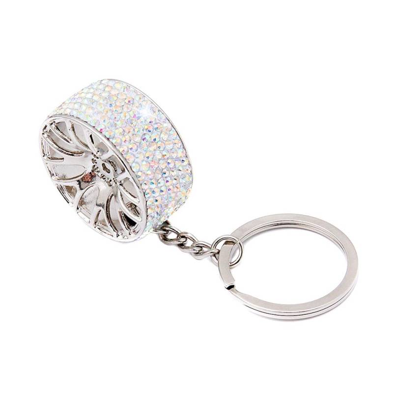 Damen Diamant Schlüsselanhänger Reifenform Schlüsselbund Bling Bling Schlüsselanhänger Anhänger Charms Autoschlüssel Ornamente Keychain Kristall Auto Schlüsselbund Metall Schlüssel Zubehör,Ab von Asudaro