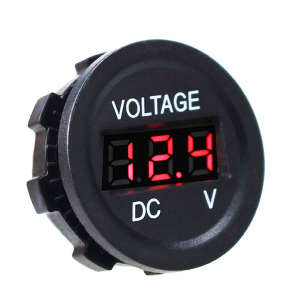 Digital Voltmeter Amperemeter, Asudaro 5-48V Universal LED Display Digital Voltage Meter Rund Wasserdichte Voltmeter Auto Digitaler Spannungsmesser für Auto Motorrad Auto LKW Boot Marine,Rot Digital Voltmeter Amperemeter, Asudaro 5-48V Universal LED Display Digital Voltage Meter Rund Wasserdichte Voltmeter Auto Digitaler Spannungsmesser für Auto Motorrad Auto LKW Boot Marine,Rot von Asudaro